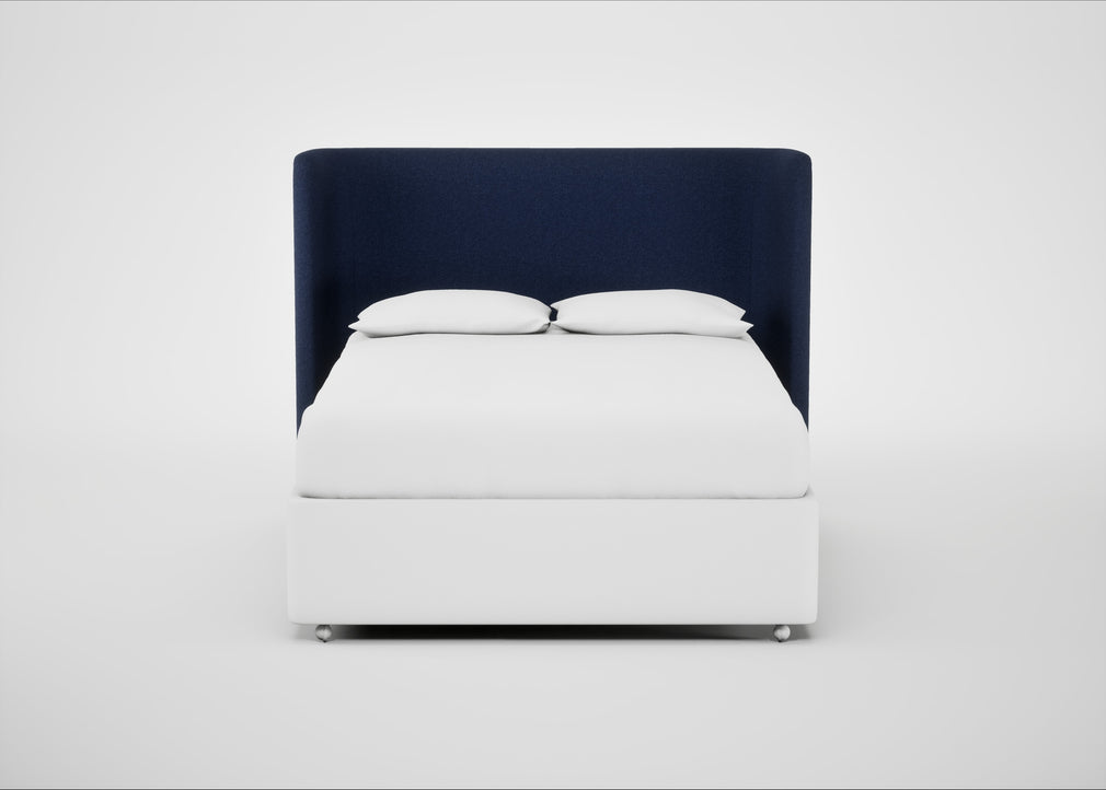 Monroe Headboard King - Storage Divan / Melton Wool New Navy