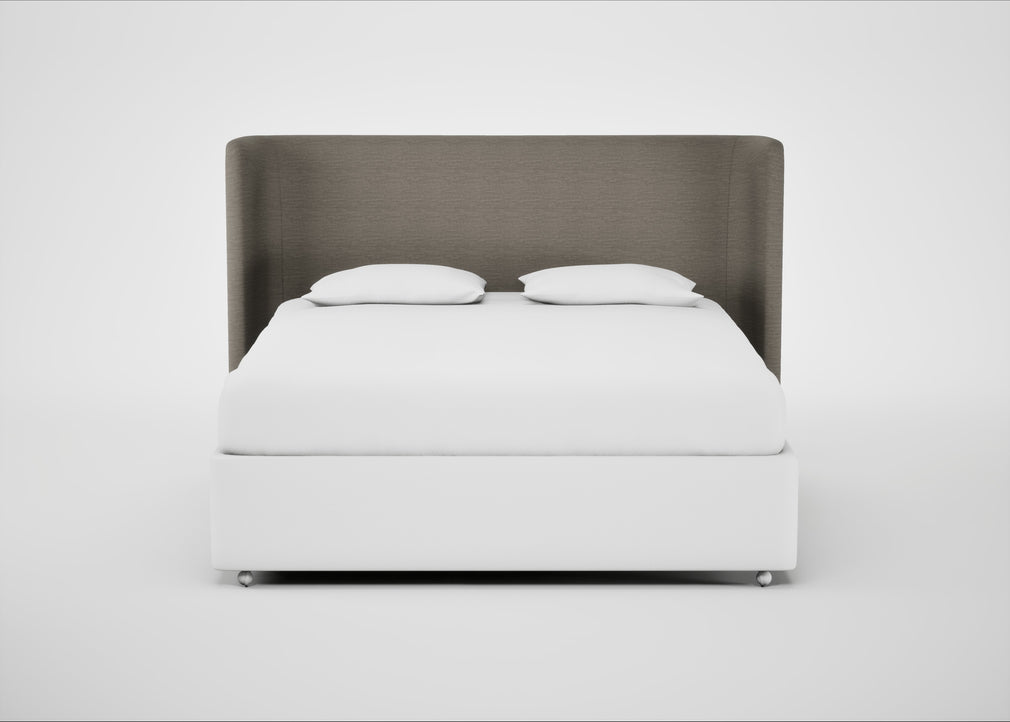 Monroe Headboard Super King - Storage Divan / Broad Weave Pebble