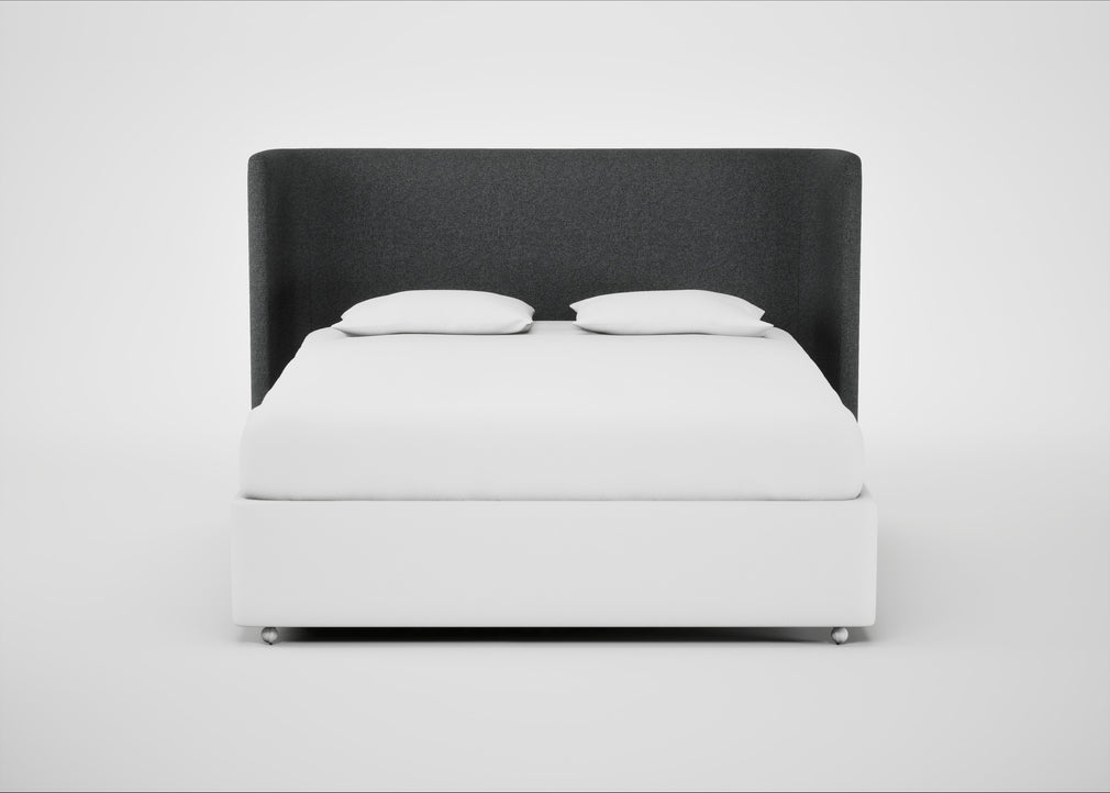 Monroe Headboard Super King - Storage Divan / Melton Wool Granite