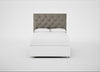 Balmoral Headboard Double - Storage Divan / Broad Weave Pebble