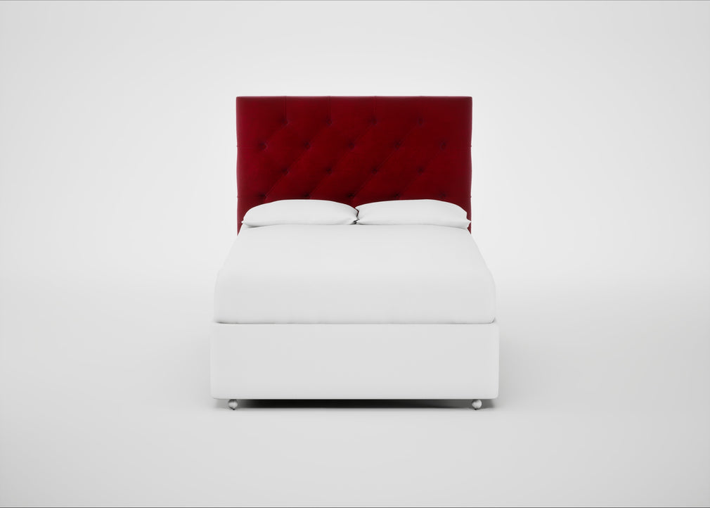 Balmoral Headboard Double - Storage Divan / Smart Luxe Velvet Mulberry