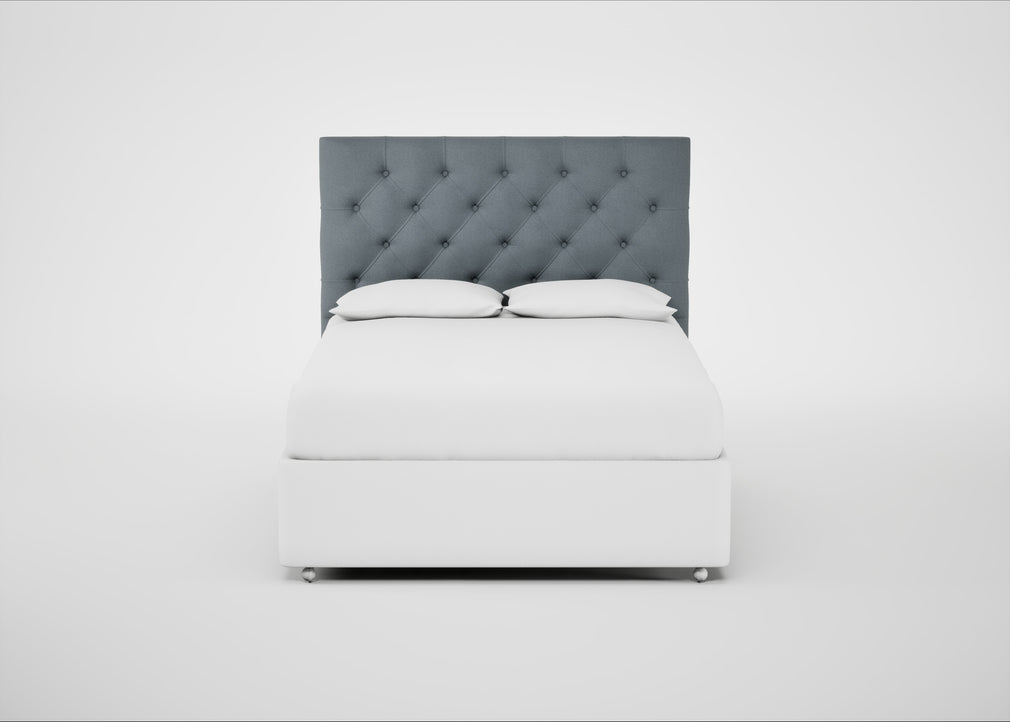Balmoral Headboard King - Storage Divan / Capelo Linen-Cotton Mineral