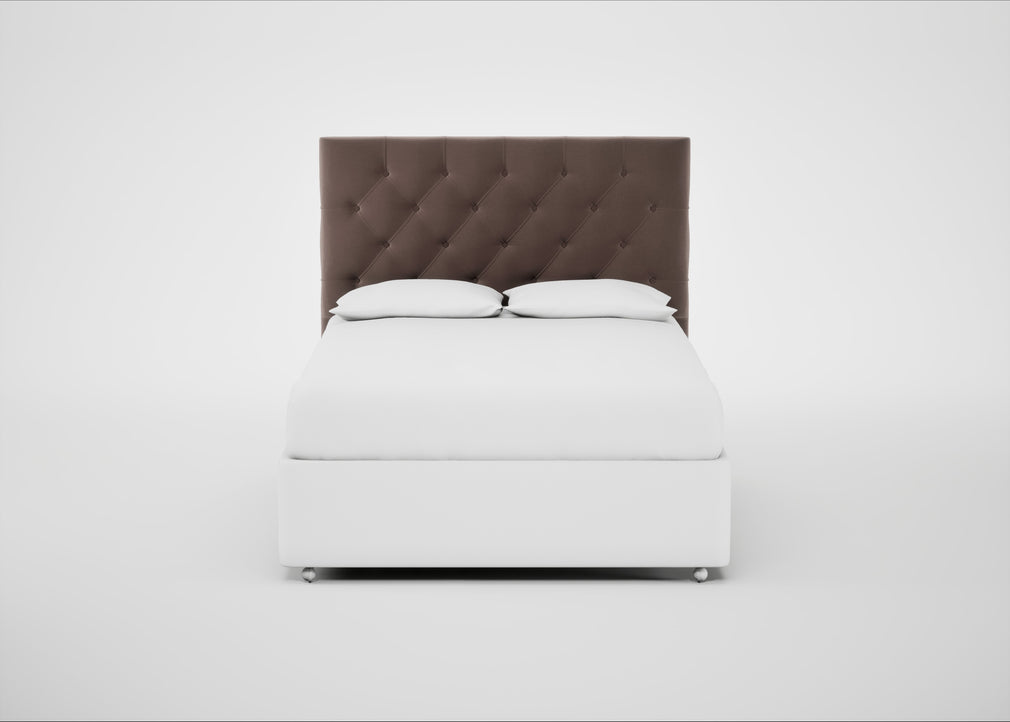 Balmoral Headboard King - Storage Divan / Smart Velvet Mouse