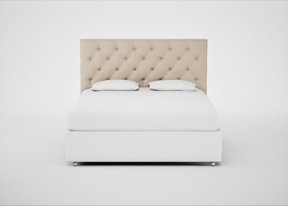 Balmoral Headboard Super King - Storage Divan / Brushed Cotton Oat