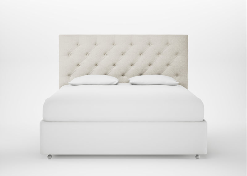Balmoral Headboard Super King - Storage Divan / Chunky Boucle Ecru