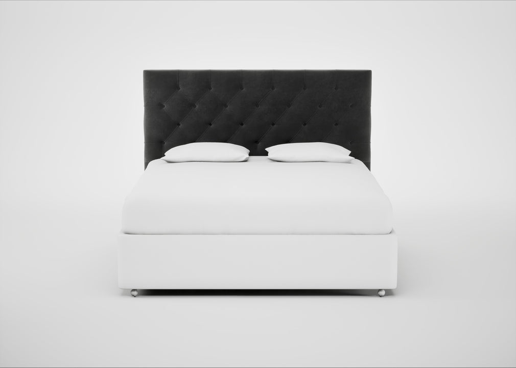 Balmoral Headboard Super King - Storage Divan / Smart Luxe Velvet Nickel