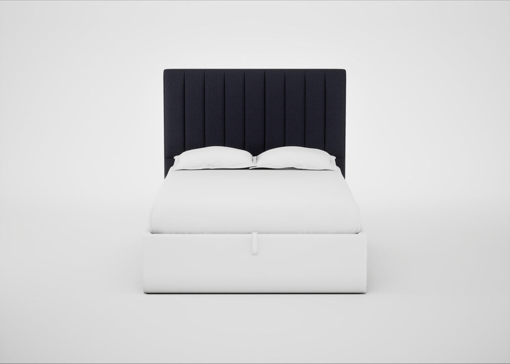 Retta Headboard Double - Storage Divan / Boucle Indigo