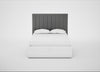 Retta Headboard Double - Storage Divan / Smart Velvet Mercury