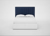 Retta Headboard King - Storage Divan / Capelo Linen-Cotton Inkspot