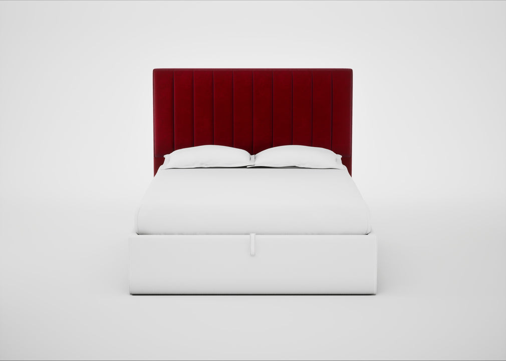 Retta Headboard King - Storage Divan / Smart Luxe Velvet Mulberry