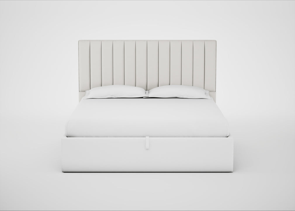 Retta Headboard Super King - Storage Divan / Capelo Linen-Cotton Sea Salt