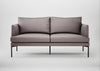 Matera 2 Seater Sofa Heritage Leather Stone Grey 2060 / Black