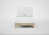 Shallow Divan Bed Base Double / Smart Luxe Velvet Biscuit / Light Stem