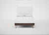 Shallow Divan Bed Base Double / Smart Velvet Mouse / Light Stem