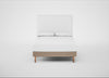 Shallow Divan Bed Base Double / Smart Velvet Pebble / Light Stem