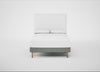 Shallow Divan Bed Base Double / Boucle Steel / Light Stem