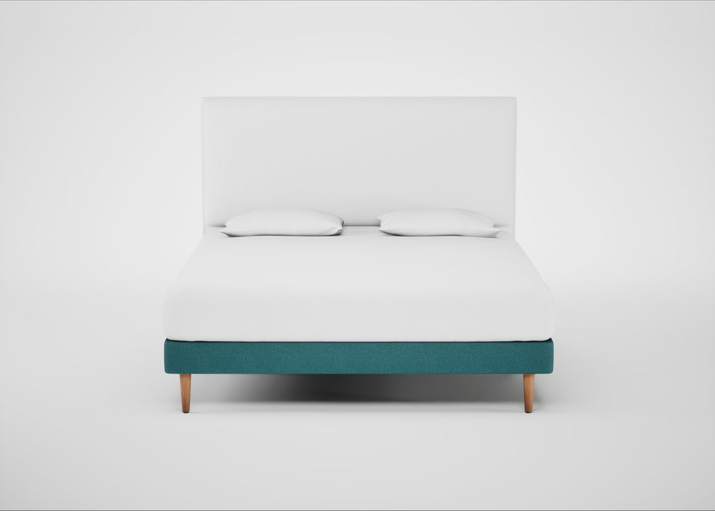 Shallow Divan Bed Base Super King / Brushed Cotton Cadet / Light Stem
