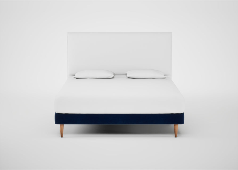 Shallow Divan Bed Base Super King / Smart Velvet Dusk / Light Stem