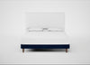 Shallow Divan Bed Base Super King / Smart Velvet Dusk / Light Turned Wood