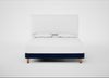 Shallow Divan Bed Base Super King / Smart Velvet Dusk / Light Solid Wood