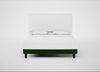 Shallow Divan Bed Base Super King / Smart Velvet Forest / Dark Solid Wood