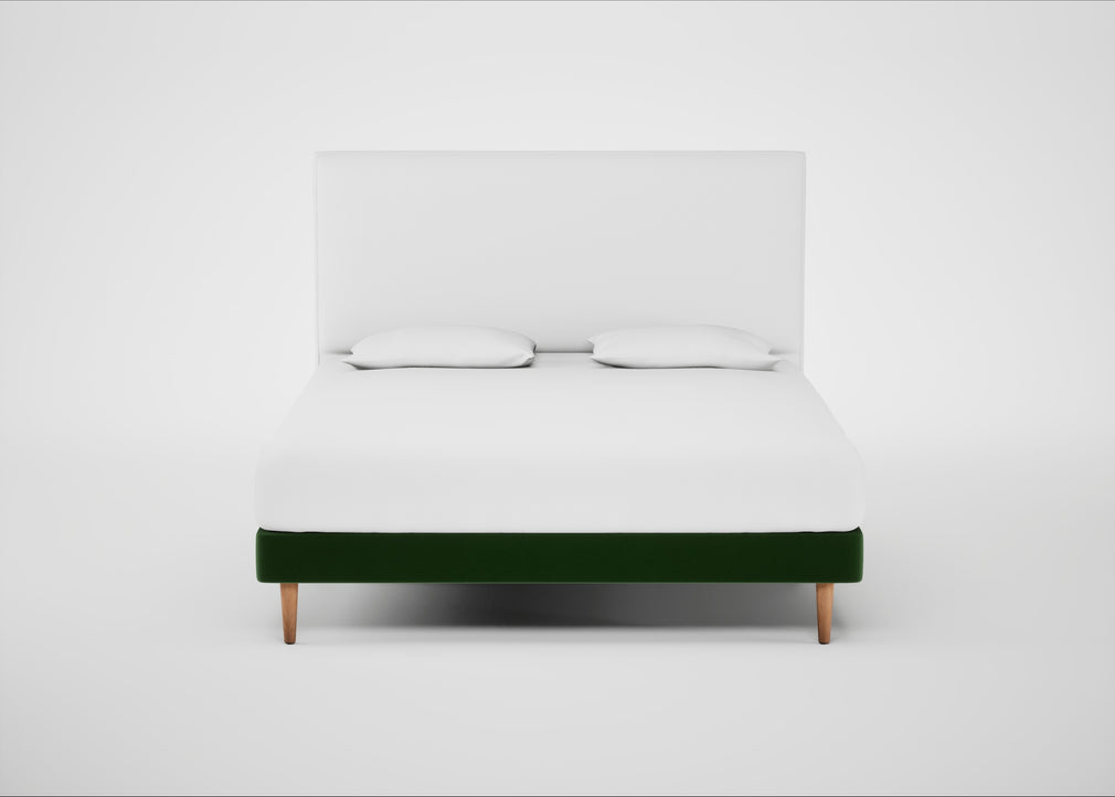 Shallow Divan Bed Base Super King / Smart Velvet Forest / Light Stem