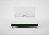 Shallow Divan Bed Base Super King / Smart Velvet Forest / Light Solid Wood