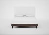 Shallow Divan Bed Base Super King / Smart Velvet Mouse / Dark Solid Wood