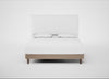 Shallow Divan Bed Base Super King / Smart Velvet Pebble / Light Turned Wood