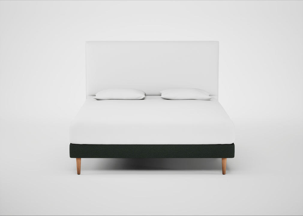 Shallow Divan Bed Base Super King / Boucle Fern / Light Stem