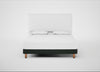 Shallow Divan Bed Base Super King / Boucle Fern / Light Solid Wood