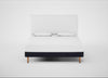 Shallow Divan Bed Base Super King / Boucle Indigo / Light Stem
