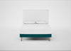 Shallow Divan Bed Base King / Smart Velvet Petrol / Light Stem