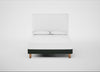 Shallow Divan Bed Base King / Boucle Fern / Light Solid Wood