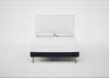 Shallow Divan Bed Base King / Boucle Indigo / Light Stem