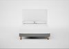 Shallow Divan Bed Base King / Boucle Steel / Light Solid Wood