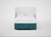 Deep Divan Bed Base Double / None / Smart Luxe Velvet Airforce Blue