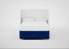 Deep Divan Bed Base Double / None / Smart Luxe Velvet Azure
