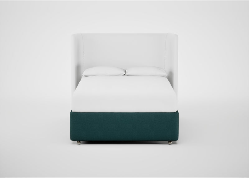Deep Divan Bed Base Double / None / Brushed Cotton Pine
