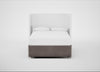 Deep Divan Bed Base Double / None / Smart Luxe Velvet Mushroom