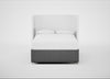 Deep Divan Bed Base Double / 2 Footend 2 Continental / Melton Wool Shale