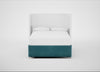 Deep Divan Bed Base Double / 2 Footend 2 Continental / Smart Luxe Velvet Airforce Blue