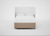 Deep Divan Bed Base Double / 2 Footend 2 Continental / Smart Velvet Pebble