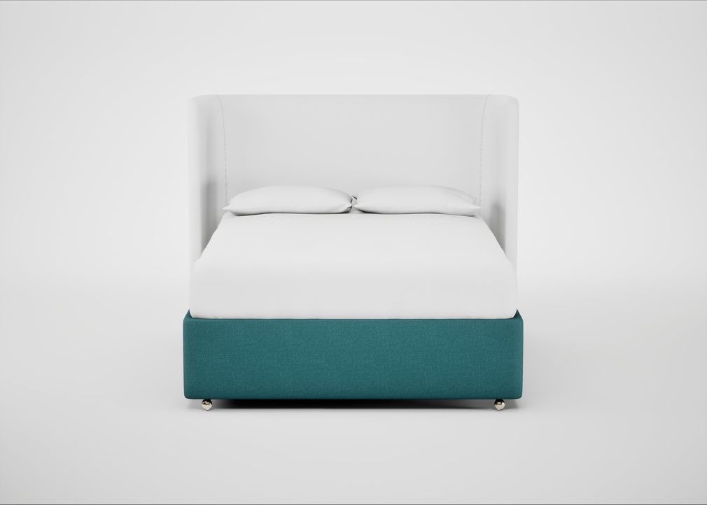 Deep Divan Bed Base King / 2 Footend / Brushed Cotton Cadet