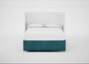 Deep Divan Bed Base King / 2 Footend / Smart Luxe Velvet Airforce Blue