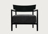 Cara Chair Black Frame Anthracite Seat