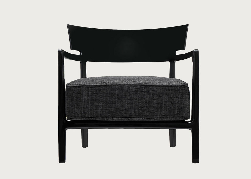 Cara Chair Black Frame Anthracite Seat
