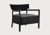Cara Chair Black Frame Anthracite Seat