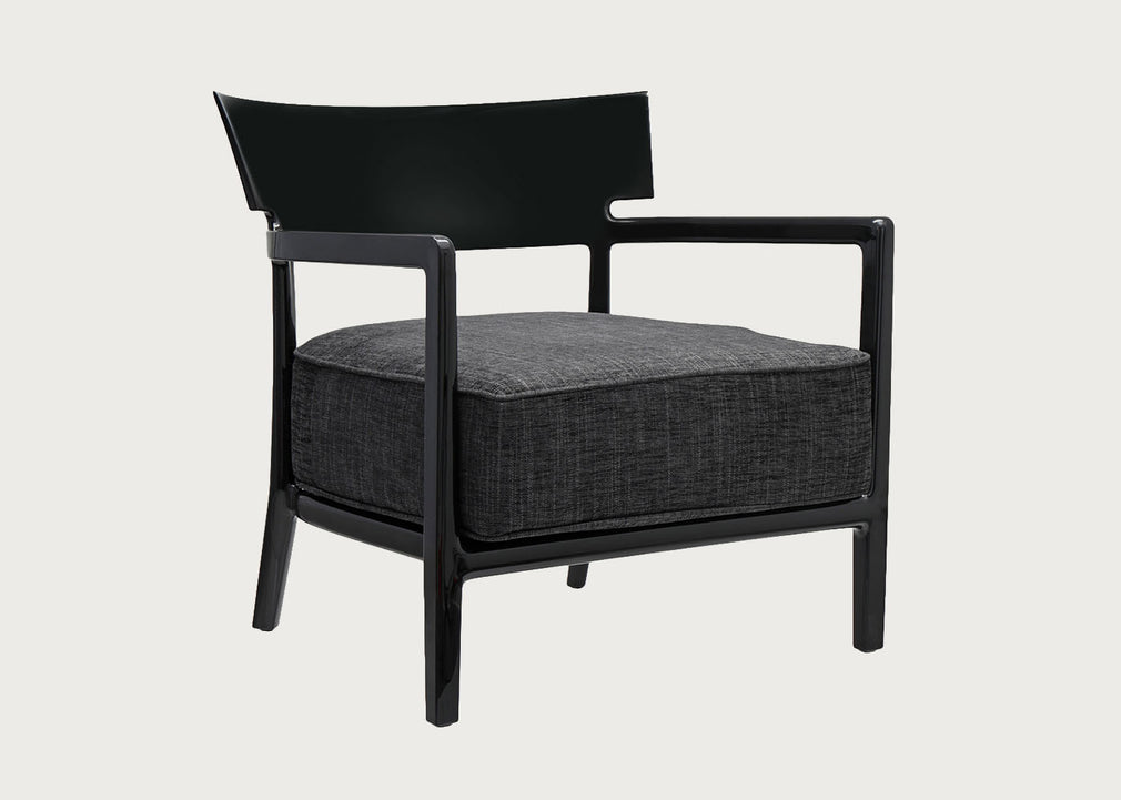 Cara Chair Black Frame Anthracite Seat