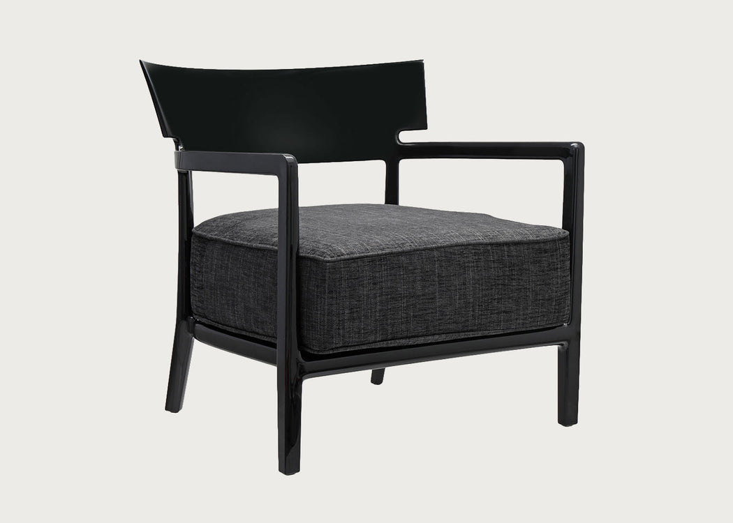 Cara Chair Black Frame Anthracite Seat
